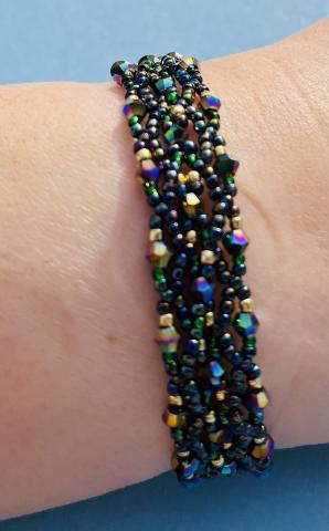 Mardi Gras Beaded Bracelet
