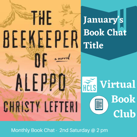Cover of The Beekeeper of Aleppo, January's Book Chat Title, Virtual Book Club