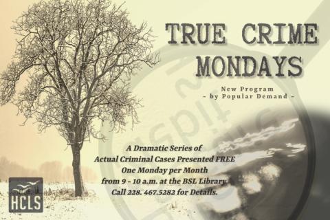 True Crime Mondays flyer