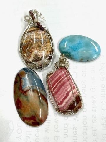 Wire-wrapped pendants