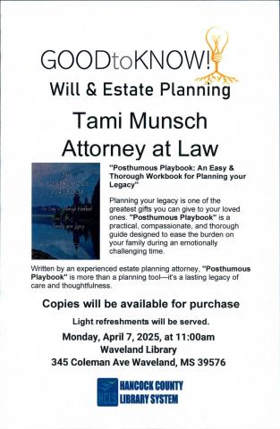 Will & Estate Planning flyer