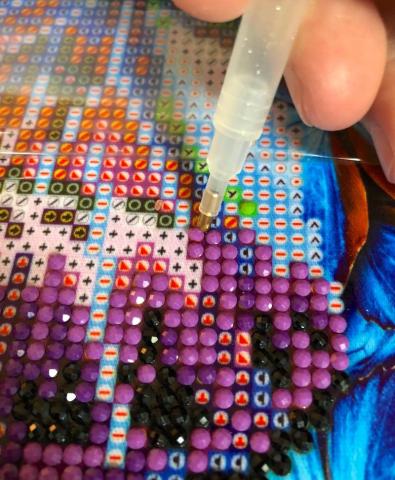 image shows gem painting