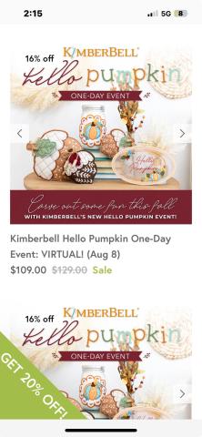 kimberbell brand embroidered pumpkin