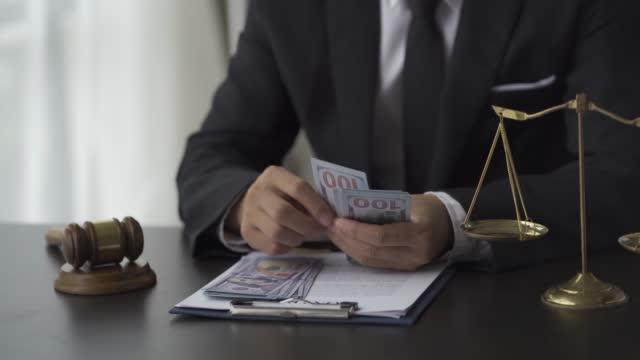 Lawyer counting money