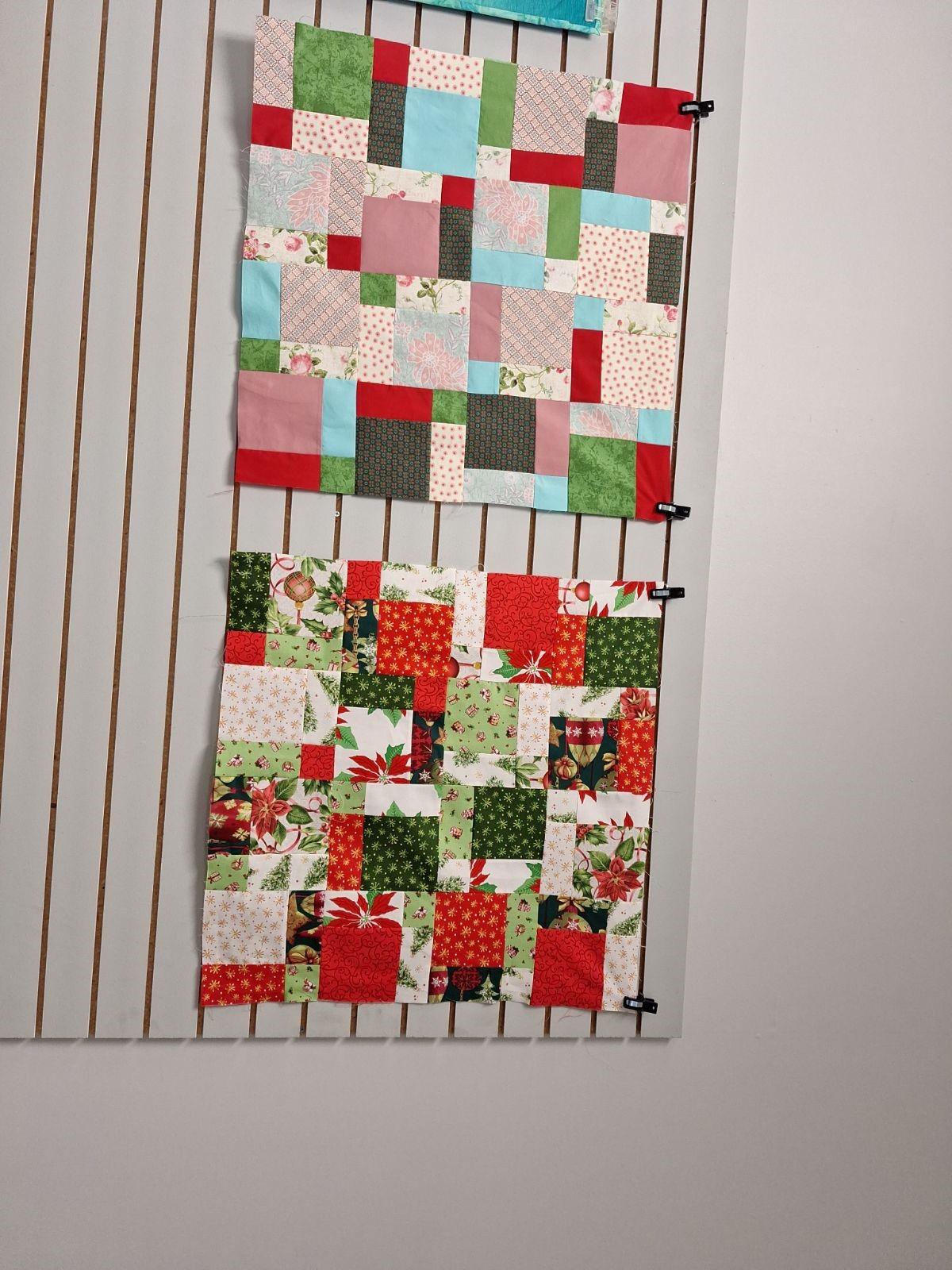 picture of the disappearing quilt square to be made in this class 