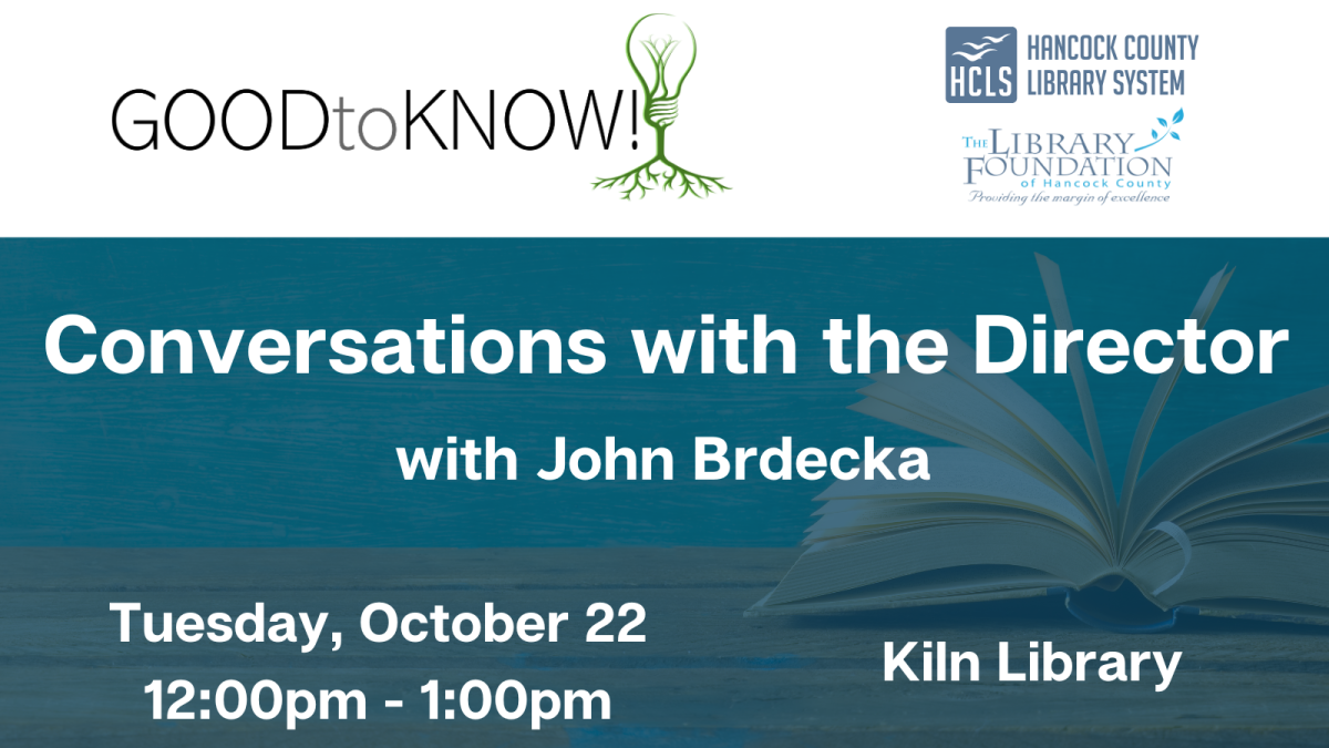 Conversations with the Director with John Brdecka Tuesday, October 22 12-1 pm