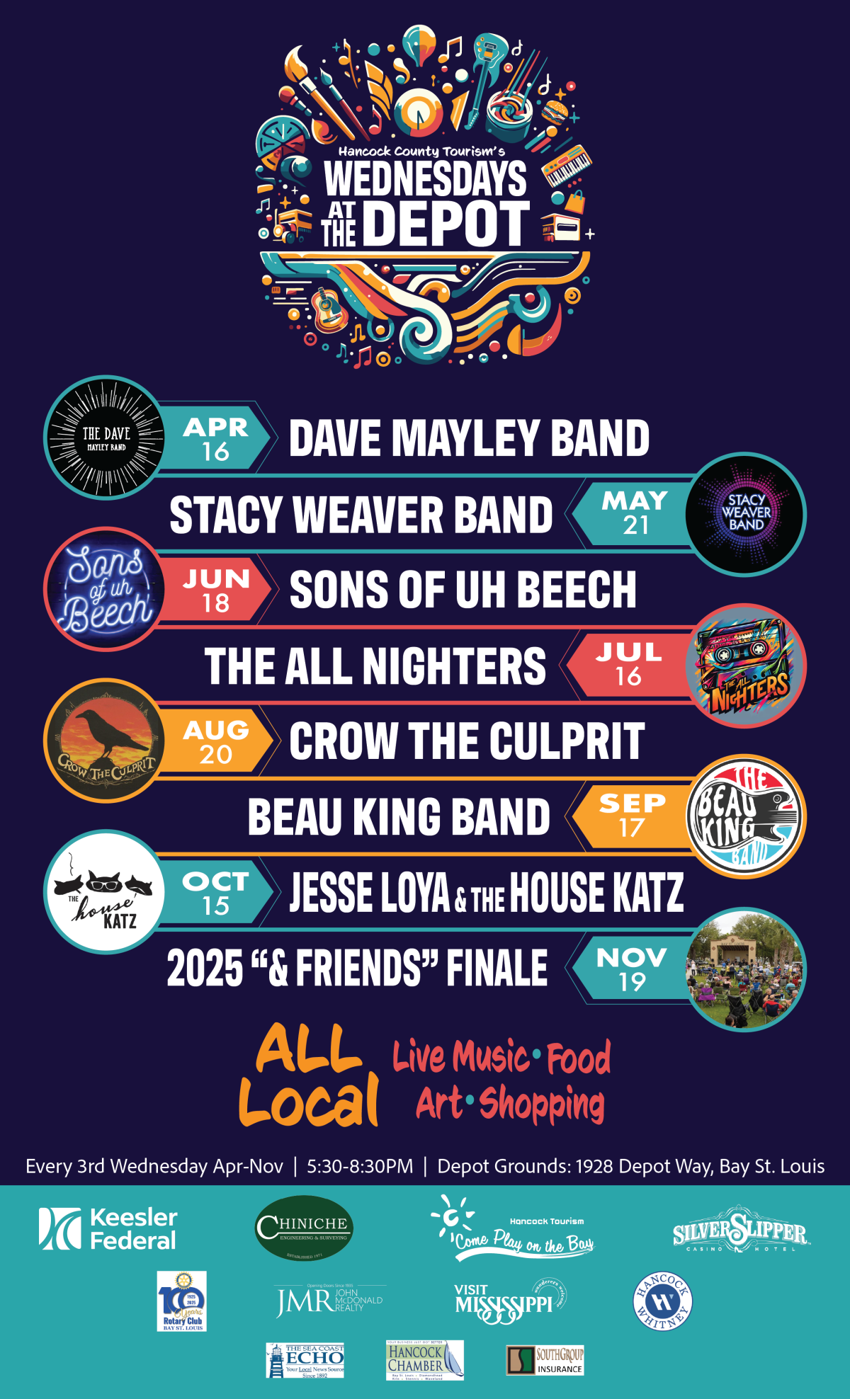 Wednesdays at the Depot lineup